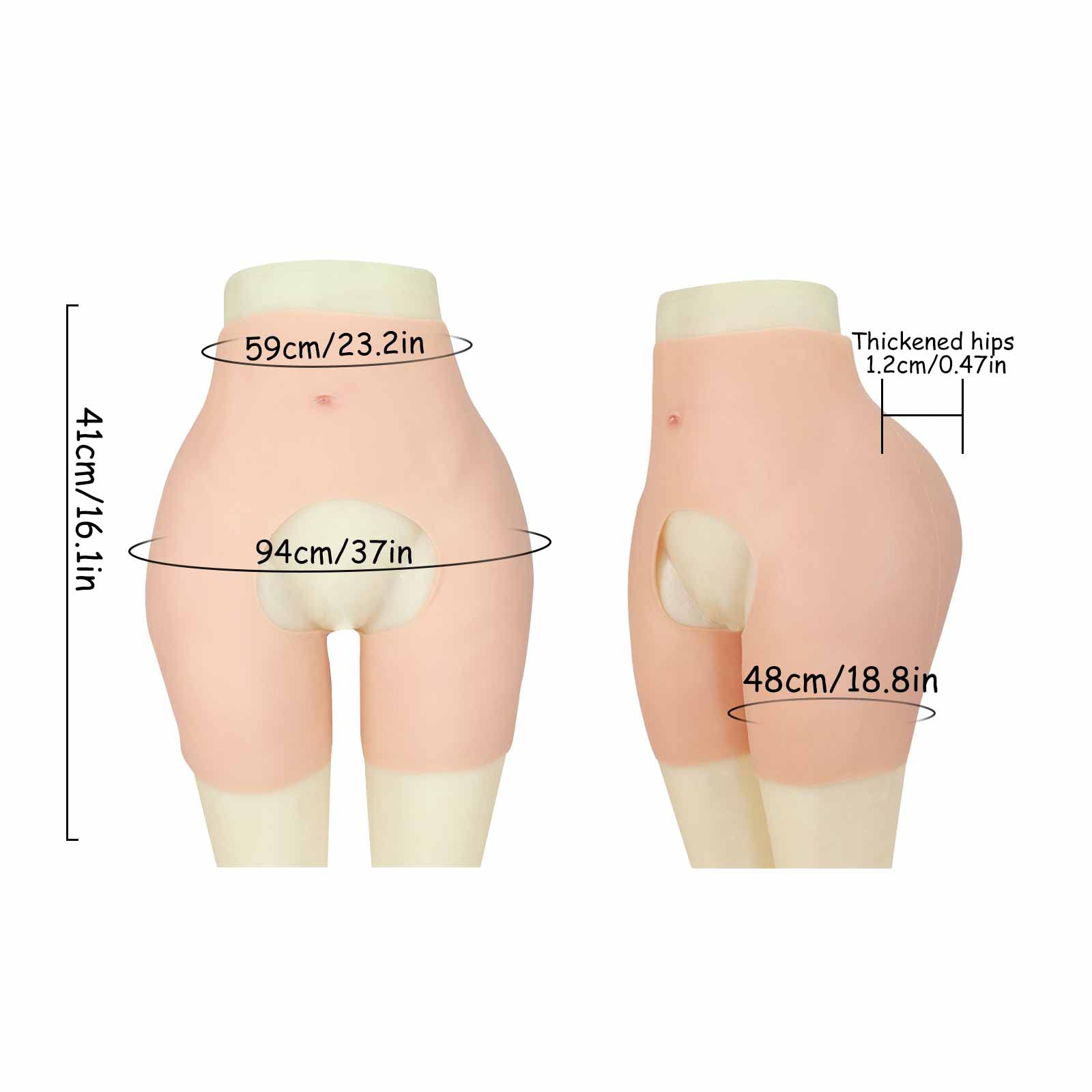 Realistic Silicone Butt Padded Shorts - Push Up & Shape Enhancer for Cosplay, Crossdressing, and Sissy Control - Comfortable & Discreet Underwear for Daily Wear or Special Occasions