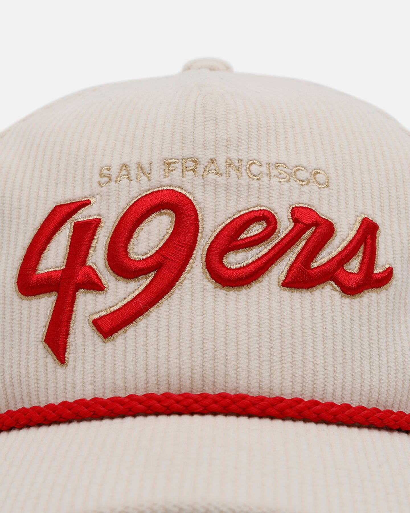 47 Brand San Francisco 49ers 'Natural Script' Premium Hitch Corduroy Snapback Hat - Official NFL Licensed Adjustable Baseball Cap for Men & Women - Perfect for Game Day, Sports Events & Casual Wear