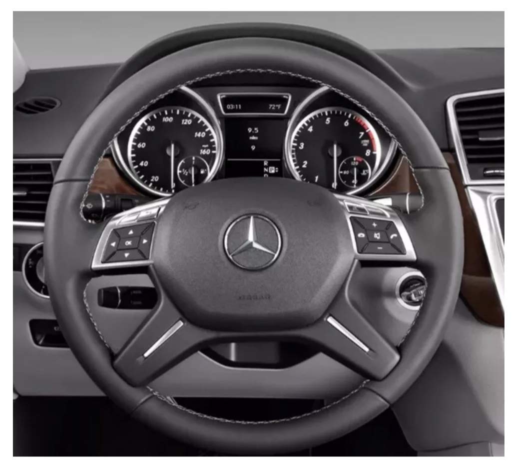 Mercedes E-Class & GL Steering Wheel Button Repair Kit - Fits E350 E550 M350 GL350 (2009-2015) | Fix Peeling Buttons | DIY Decal Overlay Solution for Luxury Car Interior Maintenance