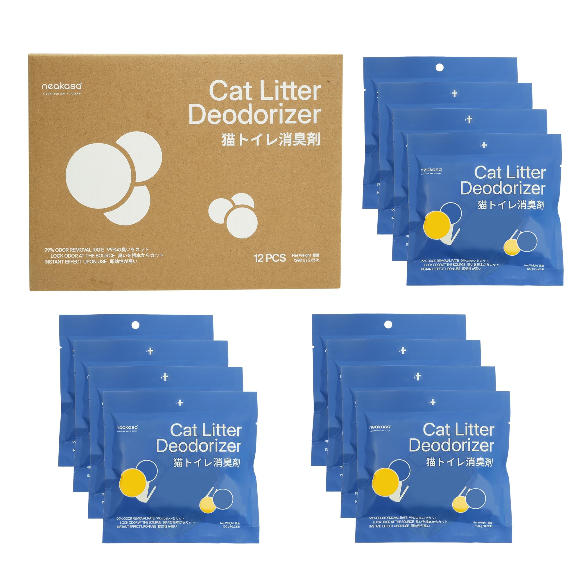Premium Cat Litter Deodorizer Granules - Strong Odor Eliminator for Litter Box | Long-Lasting Freshness for Home & Multi-Cat Households | Ideal for Small Spaces & Pet Owners