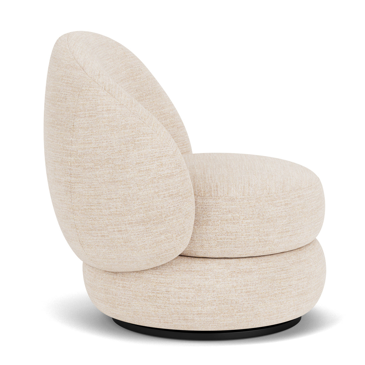 Alma Fabric Swivel Armchair - Modern Upholstered Lounge Chair with 360° Rotation, Comfortable Living Room Accent Chair for Home Office, Reading Nook, or Bedroom Relaxation