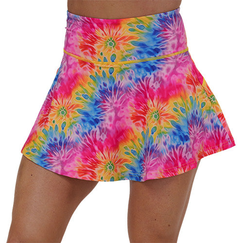 Rainbow Love Skirt - Women's A-Line Flowy Summer Skirt with Pockets | Perfect for Beach, Vacation, and Casual Outfits