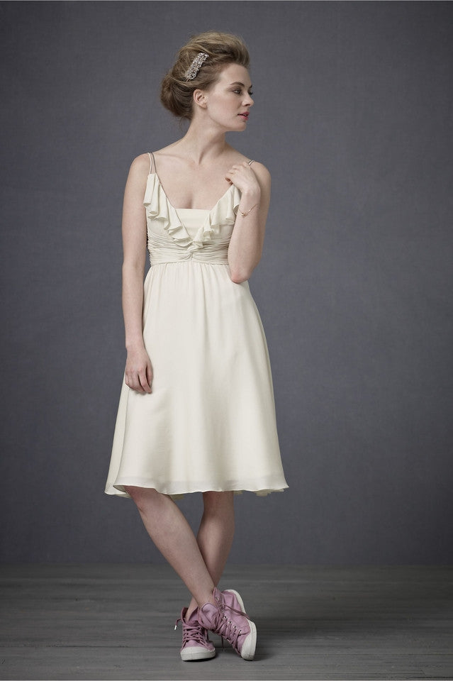 BHLDN Ivory Couplet Dress - Elegant Wedding Guest Dress for Bridal Showers & Formal Events