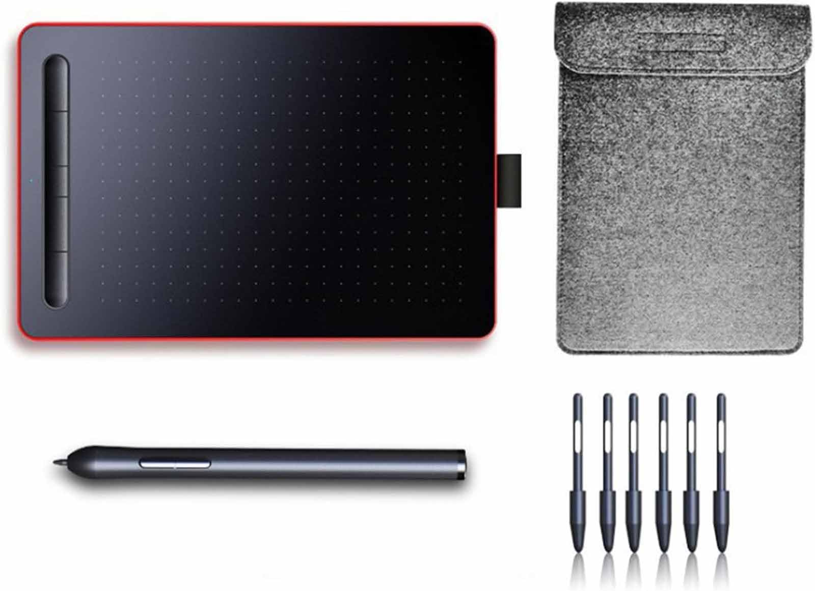 Passive Digital Drawing Tablet for Computer & Phone - Jorge Live Sketching & Design Graphics Tablet (Red) - Perfect for Artists, Designers & Online Teaching