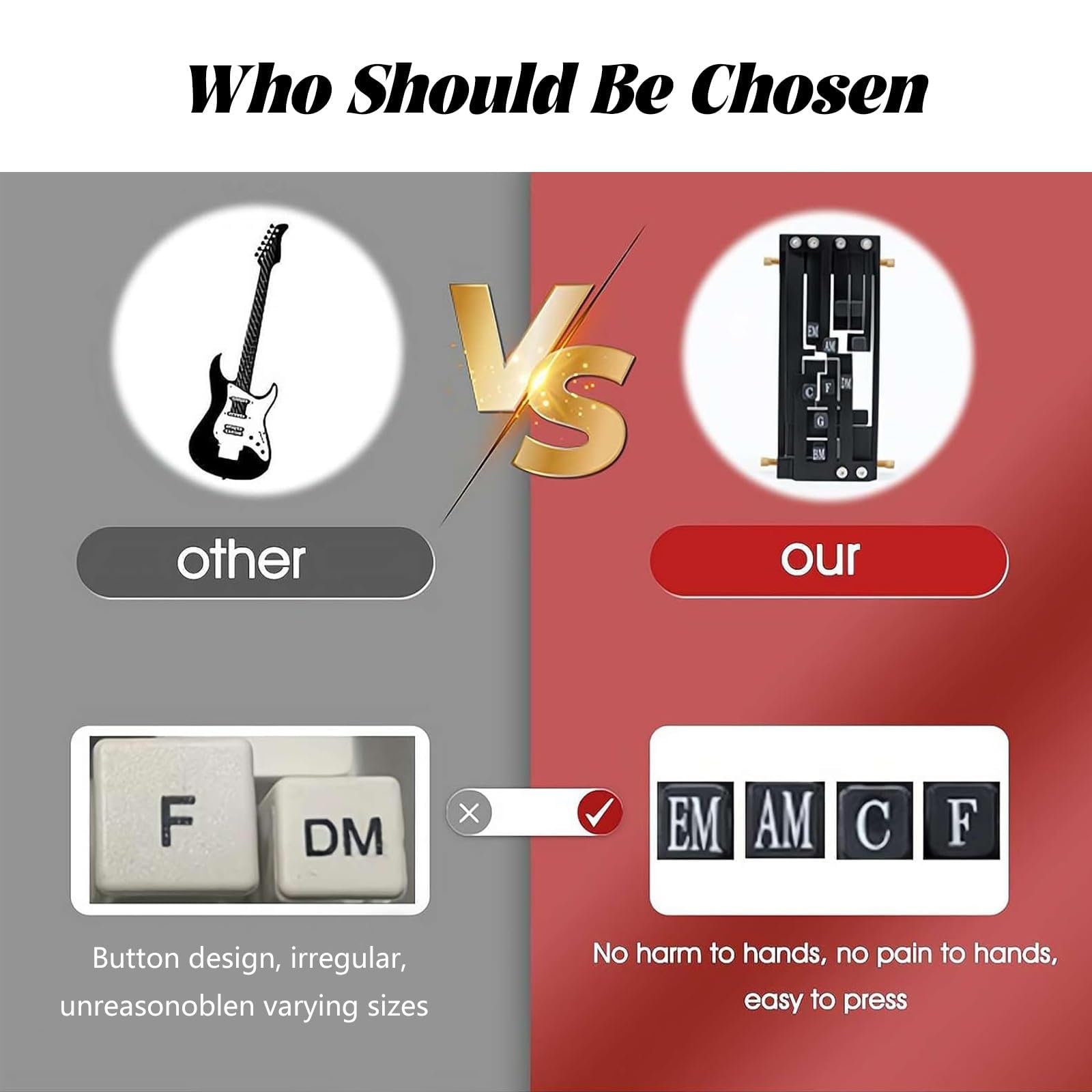 Guitar Aid Chords Trainer - Beginner Guitar Learning Tool with Chord Presser System | Perfect for Practice, Lessons & Home Music Training