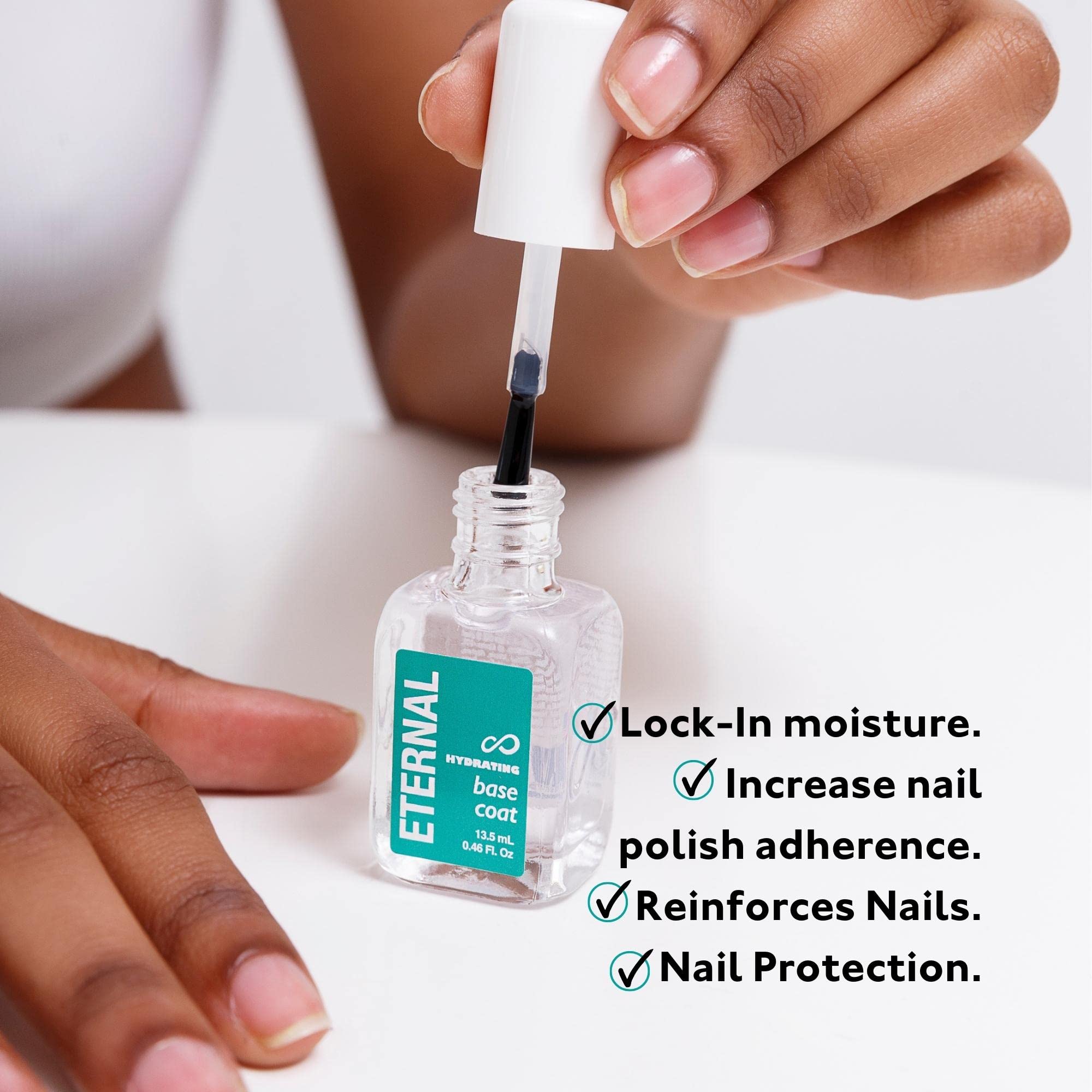 Eternal Clear Base & Top Coat Nail Polish Set - Fast Drying for Salon & Home Manicures