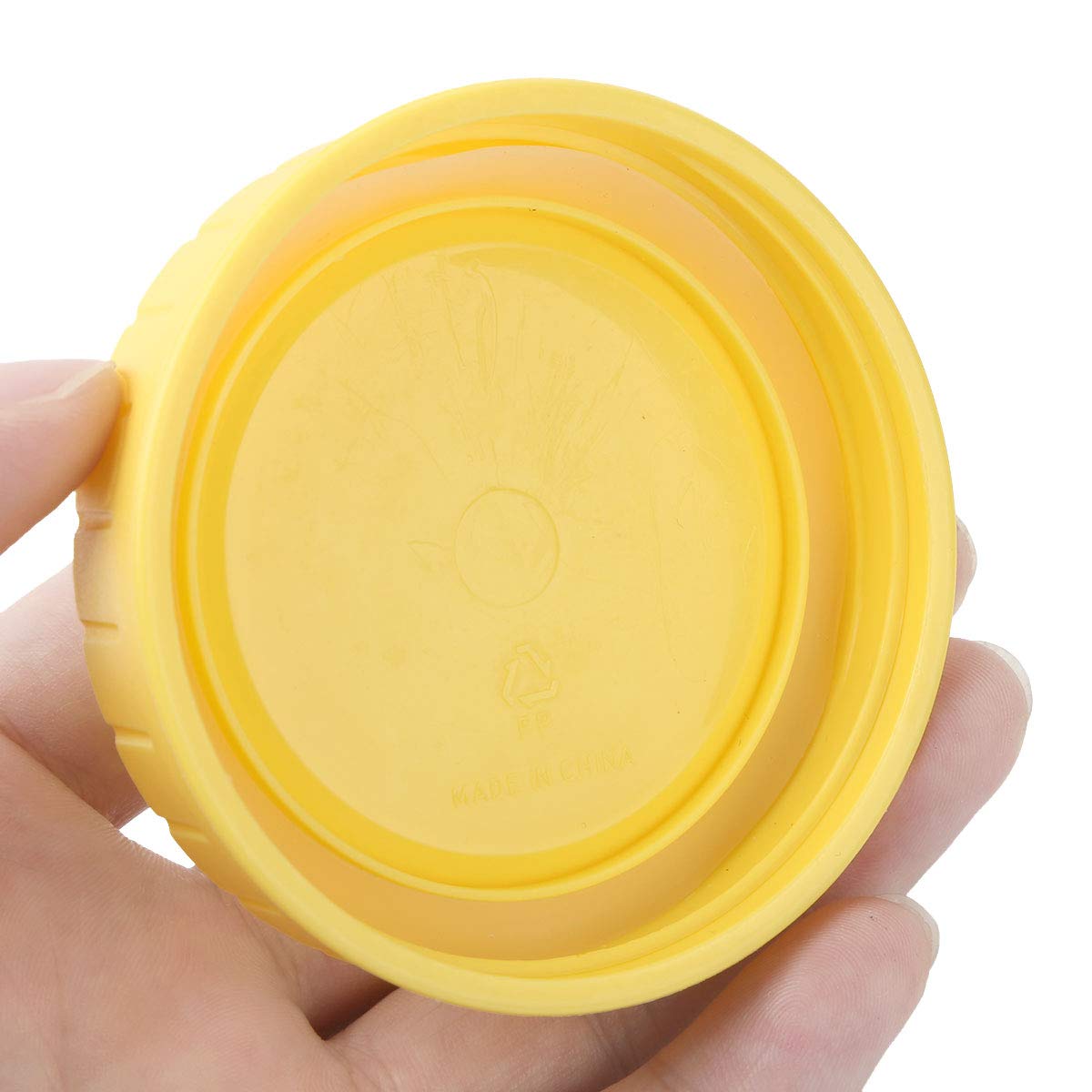 CHICTRY 4Pcs Cute Decorative Mason Jar Lids - 70mm Plastic Leakproof Canning & Drinking Jar Caps with Silicone Sealing O Rings - Perfect for DIY Crafts, Home Decor, and Party Drink Containers