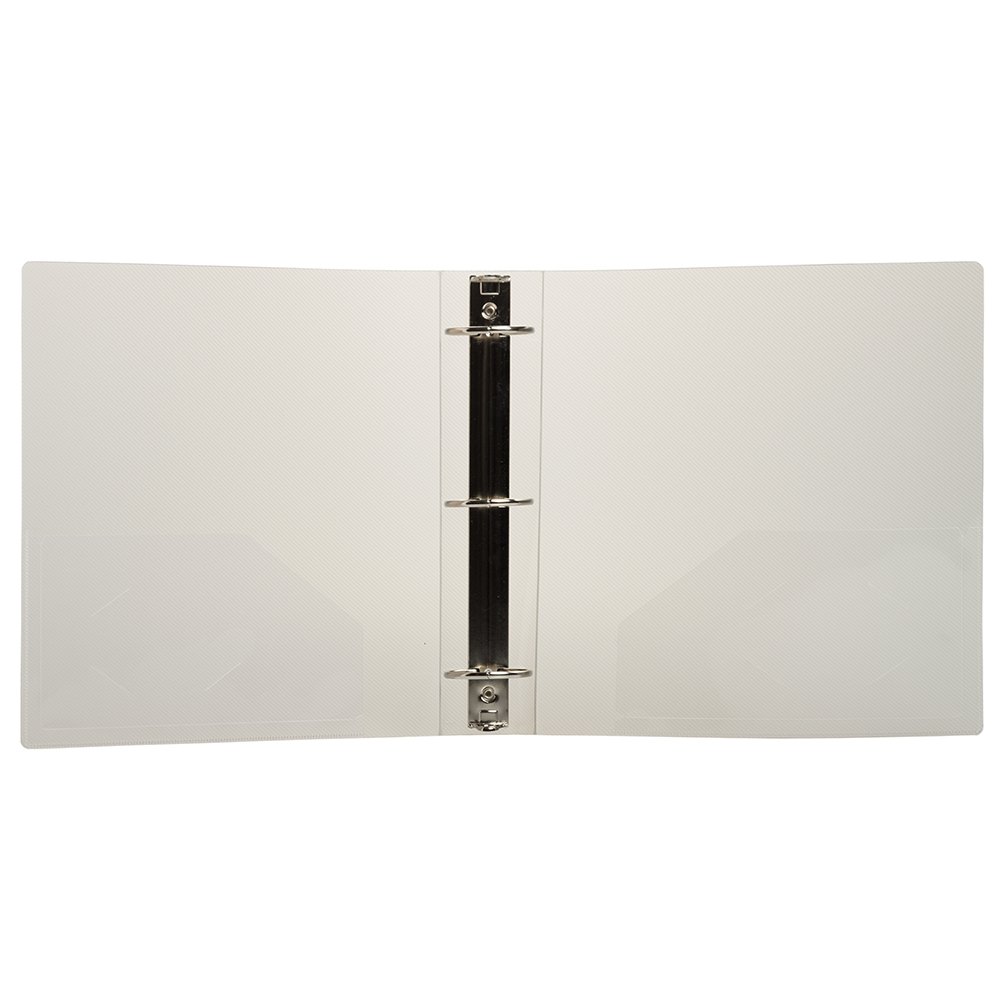 JAM PAPER Plastic 2 Inch Binder - Smoke Grey 3 Ring Binder - Bulk 12 Pack - Perfect for School, Office & Home Organization