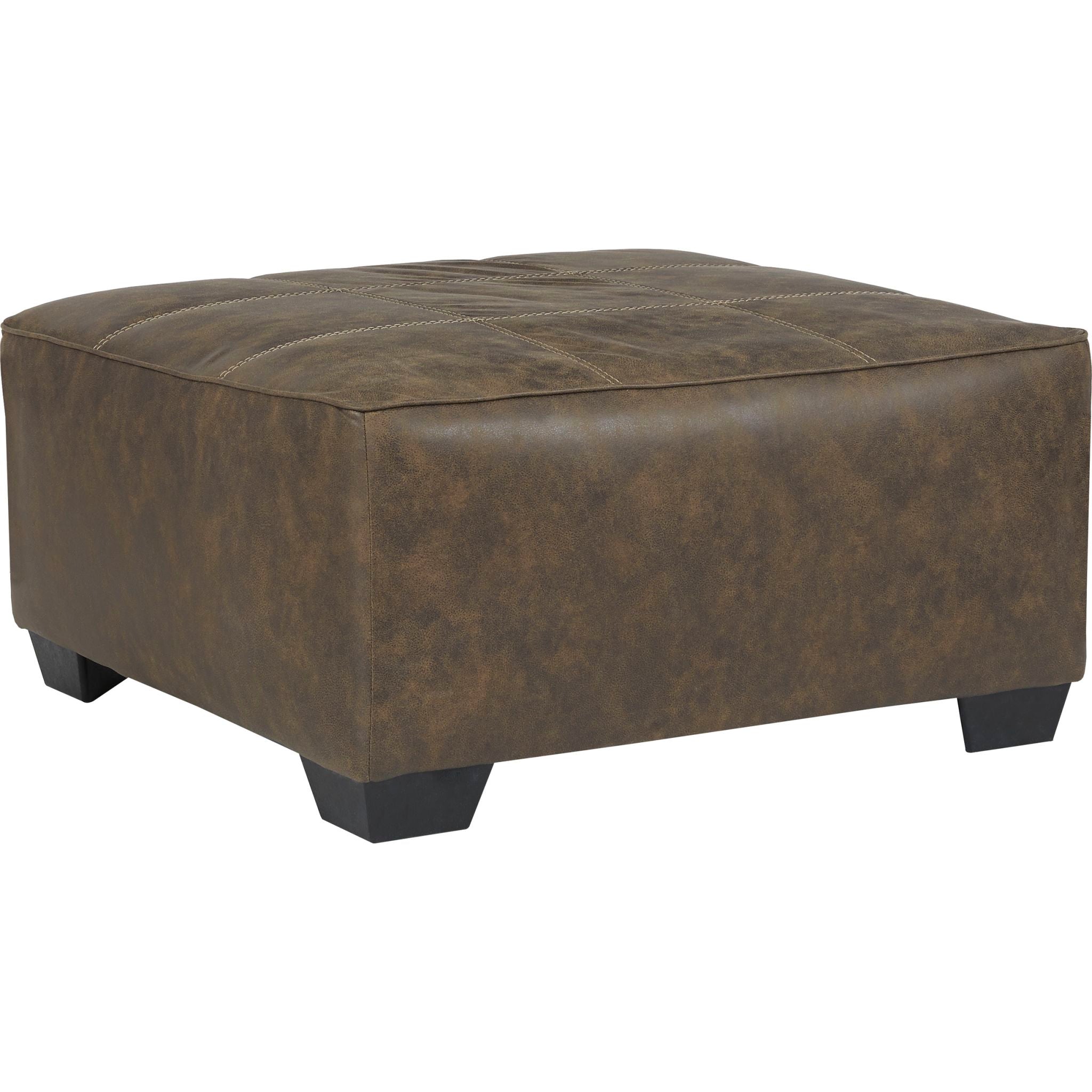 Luxury Abalone Oversized Accent Ottoman in Rich Chocolate Brown - Perfect for Living Room, Bedroom & Home Decor