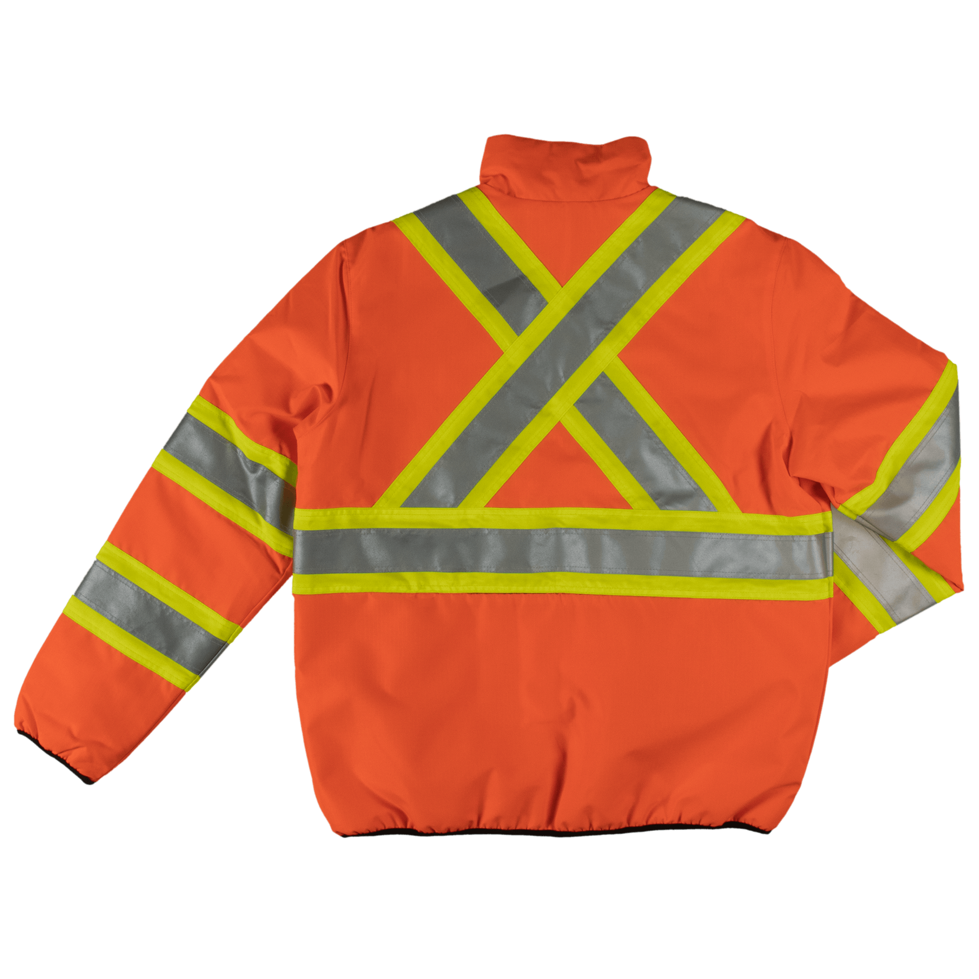 Tough Duck Reversible Safety Jacket SJ27 - High Visibility Work Jacket for Construction & Outdoor Use | ANSI Compliant Reflective Vest for Men & Women