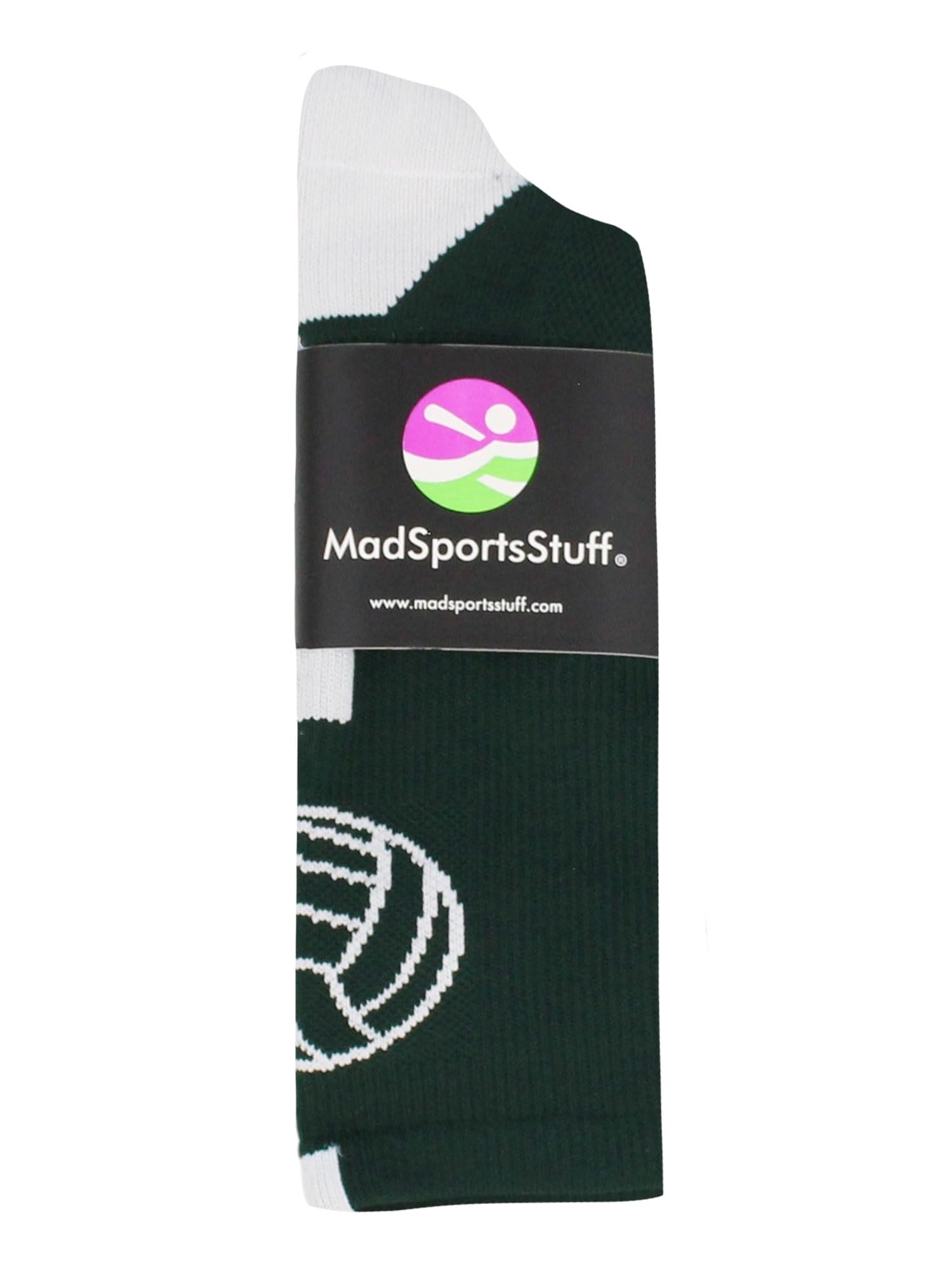 MadSportsStuff Volleyball Socks for Women, Girls & Teens - Crew Length Athletic Socks for Volleyball Players | Perfect Volleyball Accessories & Gifts for Training, Games & Team Sports
