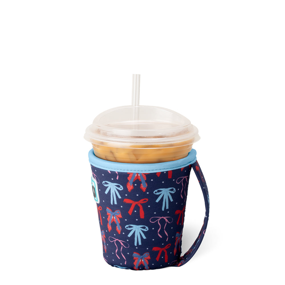 Miss Independence Small Iced Cup Coolie - Insulated Beverage Holder for Coffee, Tea & Cold Drinks - Perfect for Beach, Pool Parties & Outdoor Adventures