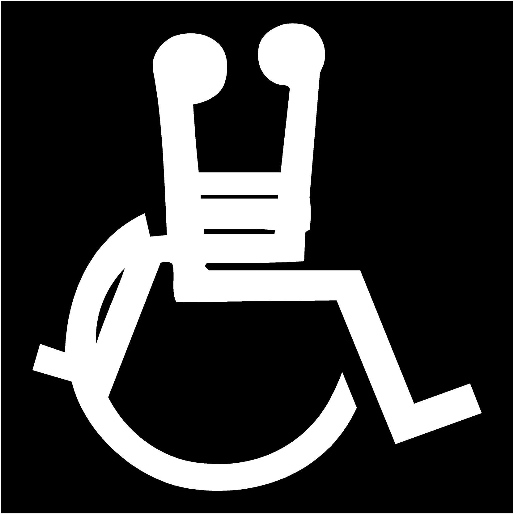 Funny Wheelchair Vinyl Decal Sticker - White | Durable & Waterproof | Perfect for Wheelchairs, Walkers & Mobility Devices - Express Your Unique Style