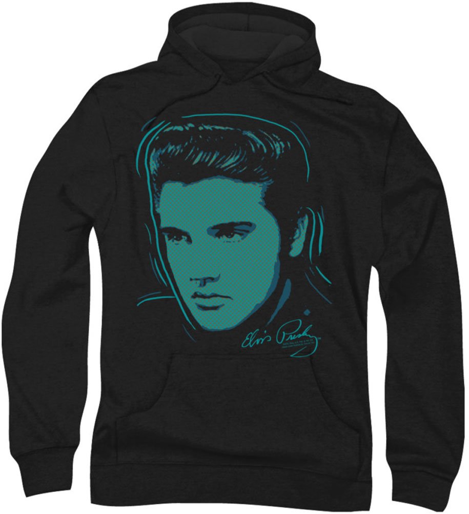 Elvis Presley Men's Retro Polka Dot Hoodie - Vintage Style Pullover Sweatshirt for Casual Wear & Music Fans