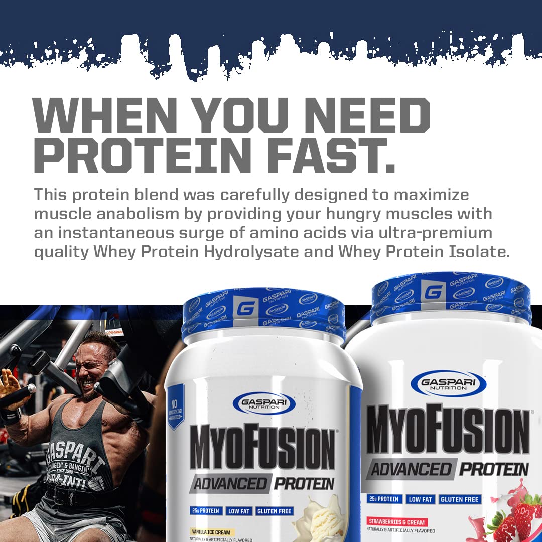 Gaspari Nutrition Myofusion Advanced Protein Powder - Milk Chocolate Flavor for Muscle Recovery & Post-Workout | Whey Protein Supplement for Athletes & Fitness Enthusiasts