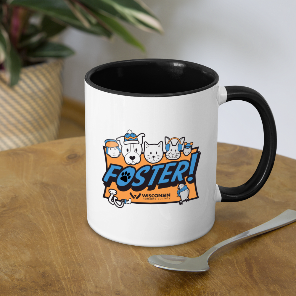 Foster Winter Logo Contrast Coffee Mug - Insulated Travel Mug for Hot & Cold Drinks - Perfect for Office, Home, Camping & Gifts
