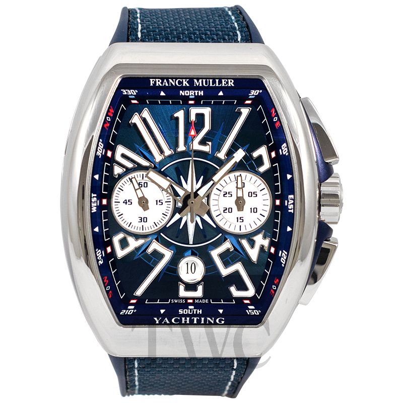 Franck Muller Vanguard Yachting Chronograph Stainless Steel Men's Luxury Watch - Perfect for Sailing, Yachting & Formal Events