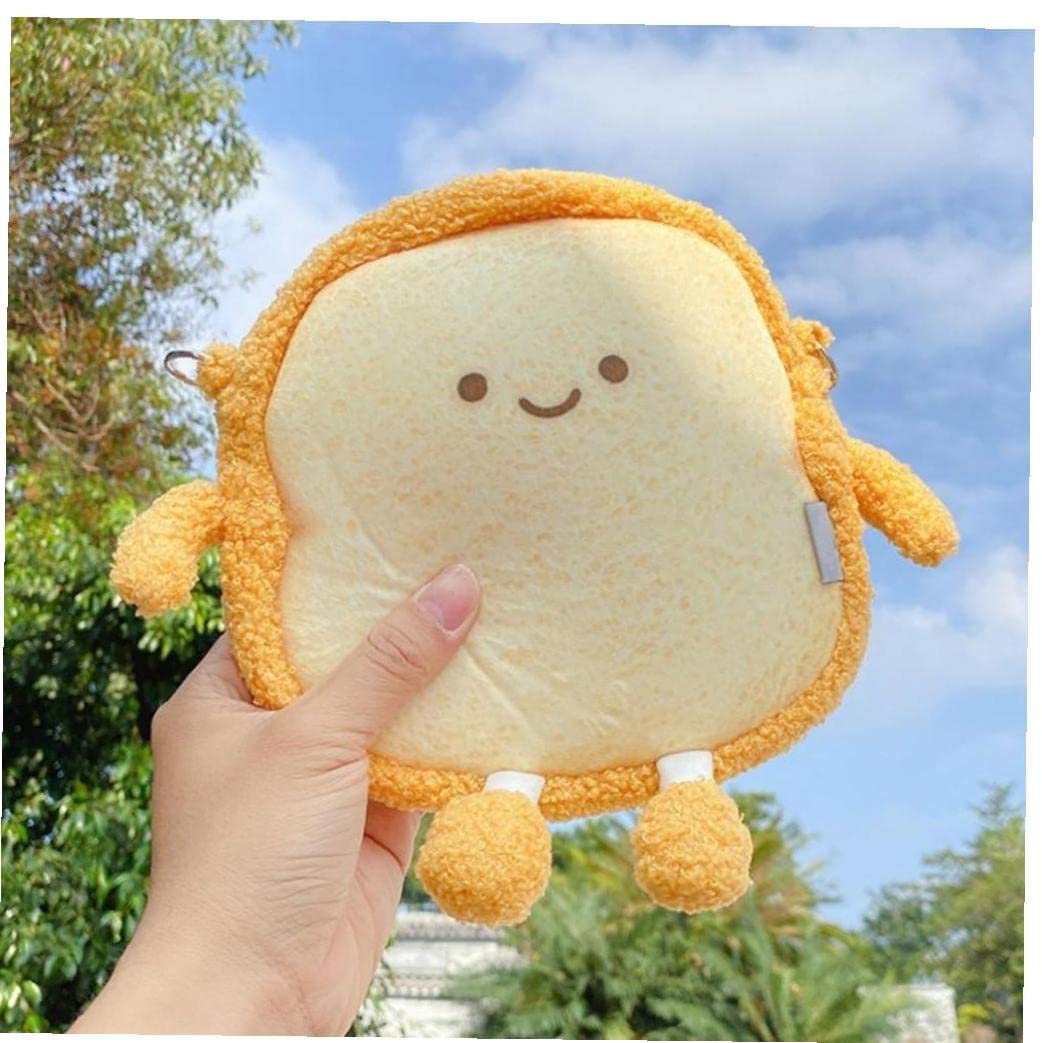 Cute Cartoon Plush Shoulder Bag - Simulated Bread Crossbody Purse Kawaii Messenger Bag for Girls & Women - Perfect for School, Travel & Cosplay Accessories