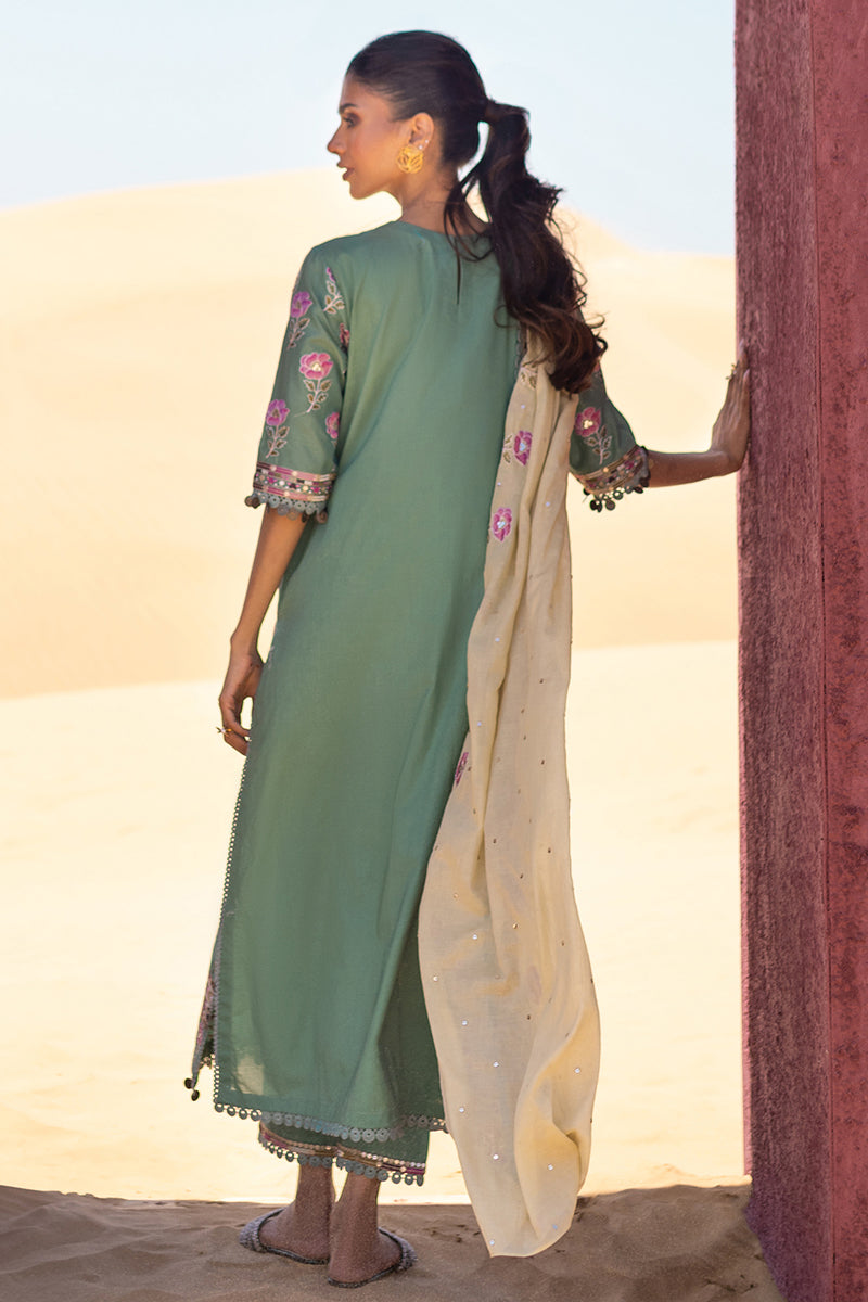 Chartreuse Gold 3-Piece Embroidered Lawn Suit for Women | Elegant Pakistani Formal Wear | Perfect for Weddings, Parties & Special Occasions