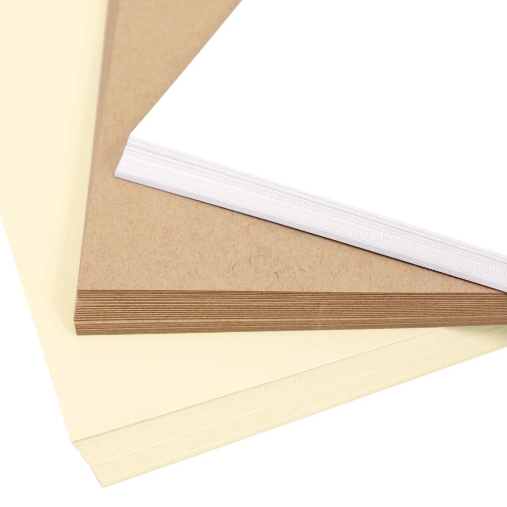 Premium Kraft Brown 80 lb Cardstock Paper - 100 Sheets for Greeting Cards, Wedding Invitations, Scrapbooking & DIY Paper Crafts | Ideal for Handmade Projects, Business Cards & Home Decor