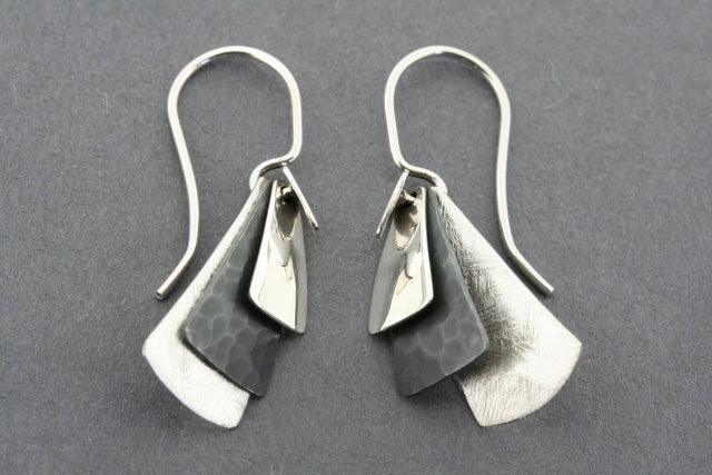 3 Texture Tile Earrings - Stylish Geometric Dangle Earrings for Women | Perfect for Boho, Party & Everyday Wear