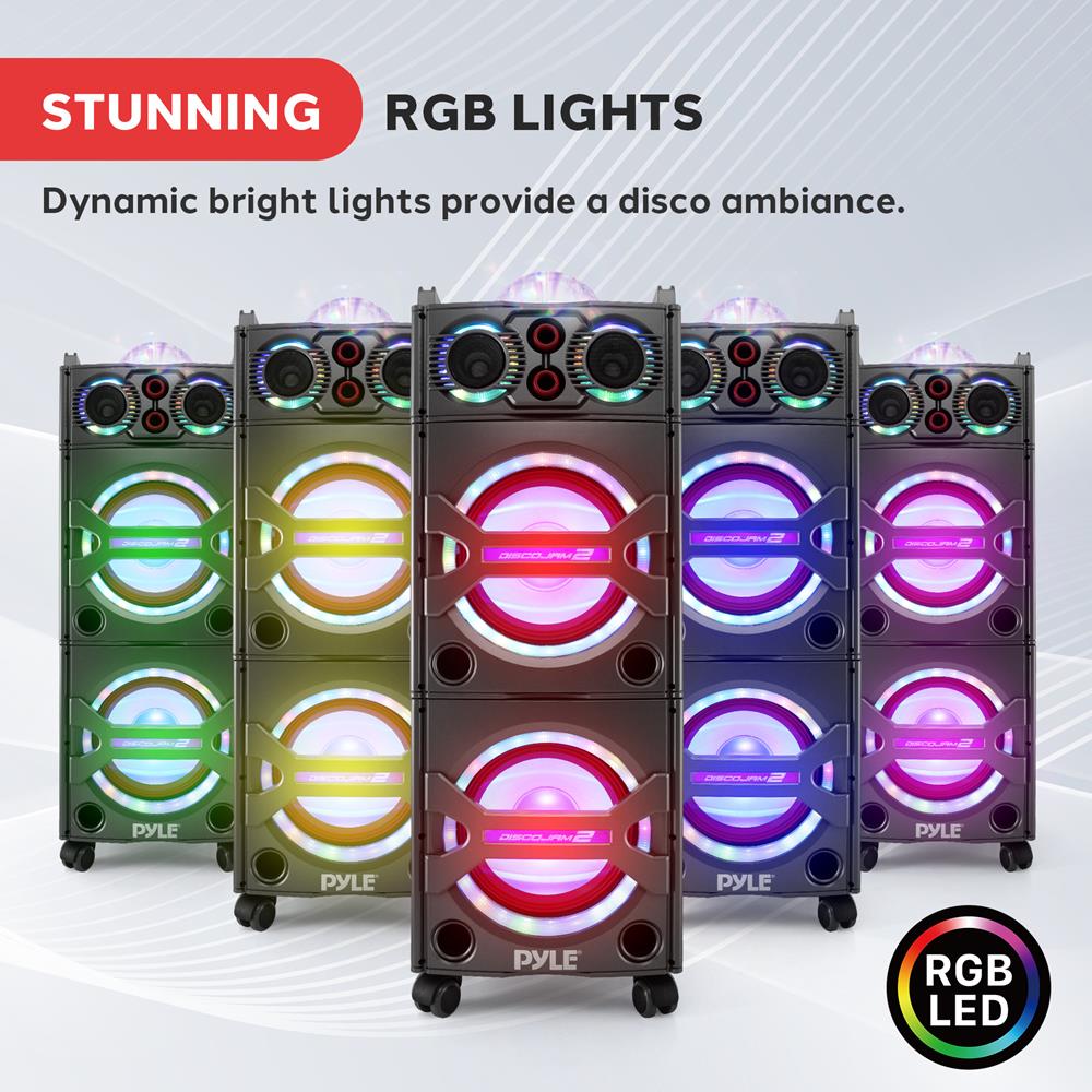 Portable Bluetooth PA Speaker System - High Power Wireless Loudspeaker for Outdoor Events, Parties & Live Performances | Perfect for DJs, Bands & Public Speaking