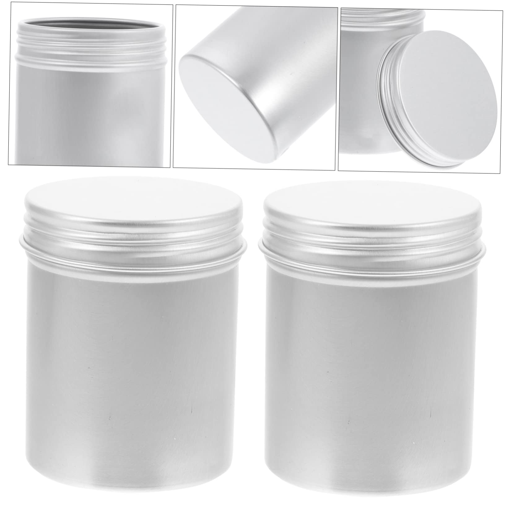 Beaupretty 8-Piece Aluminum Storage Box Set - Airtight Coffee, Tea, Lip Balm, Jewelry & Spice Organizer with Lid - Perfect for Home, Travel & Office Organization (Metal Tin Canisters for Cream, Hair Wax & Small Items)