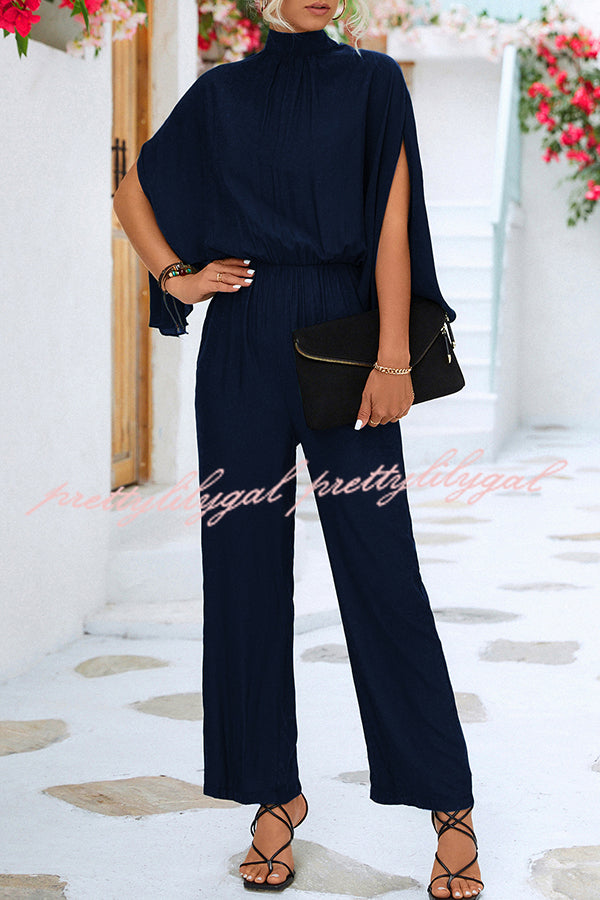 Elegant Solid Color Slit Back Lace Up Hollow Long Sleeve Jumpsuit for Women | Chic Party & Evening Wear | Perfect for Date Night, Cocktail Parties & Special Occasions