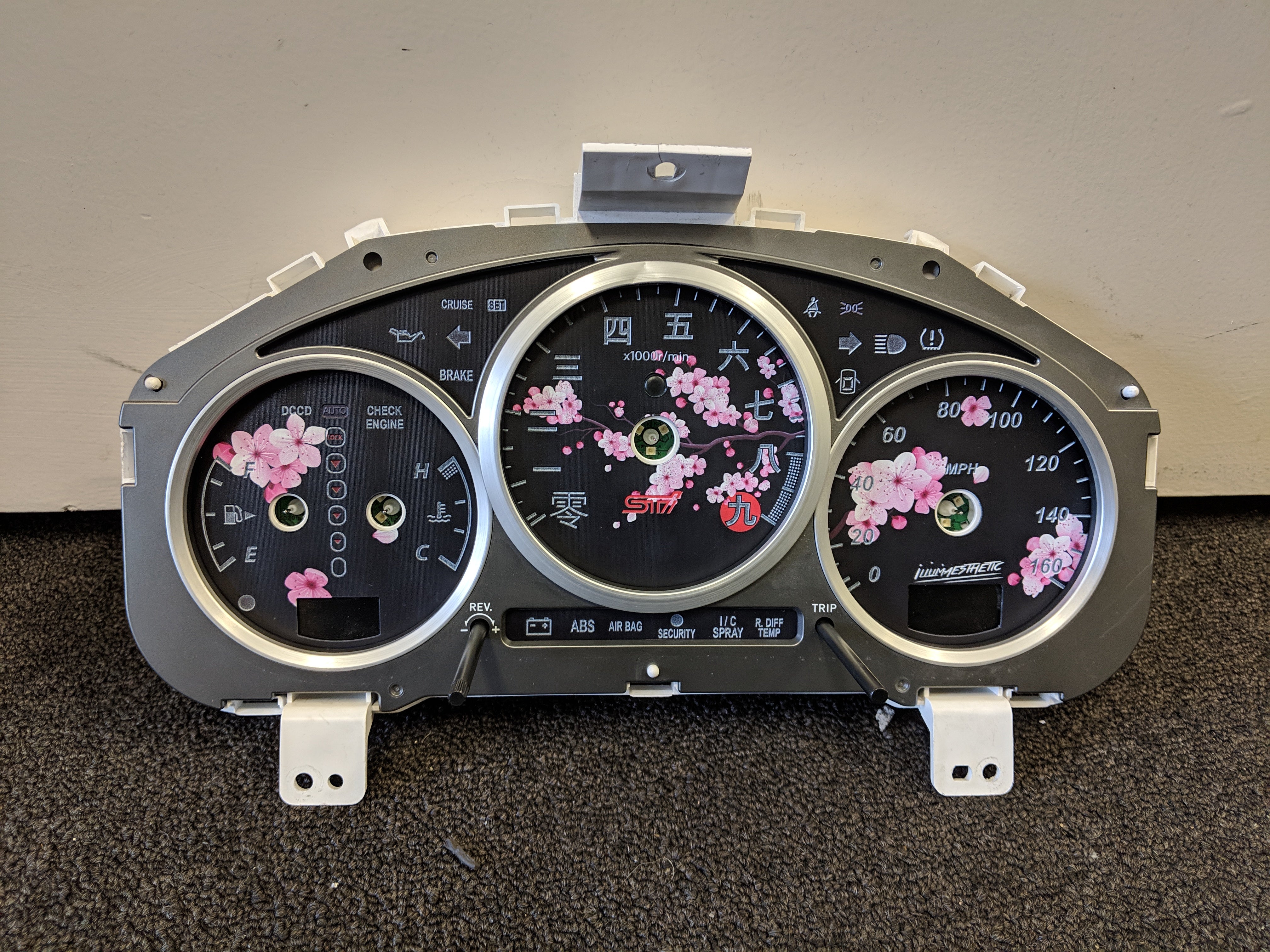 Illumaesthetic Subaru Impreza STi (GD) Gauge Faces 2004-2007 - Premium Dashboard Instrument Cluster Upgrade for Enhanced Driving Experience