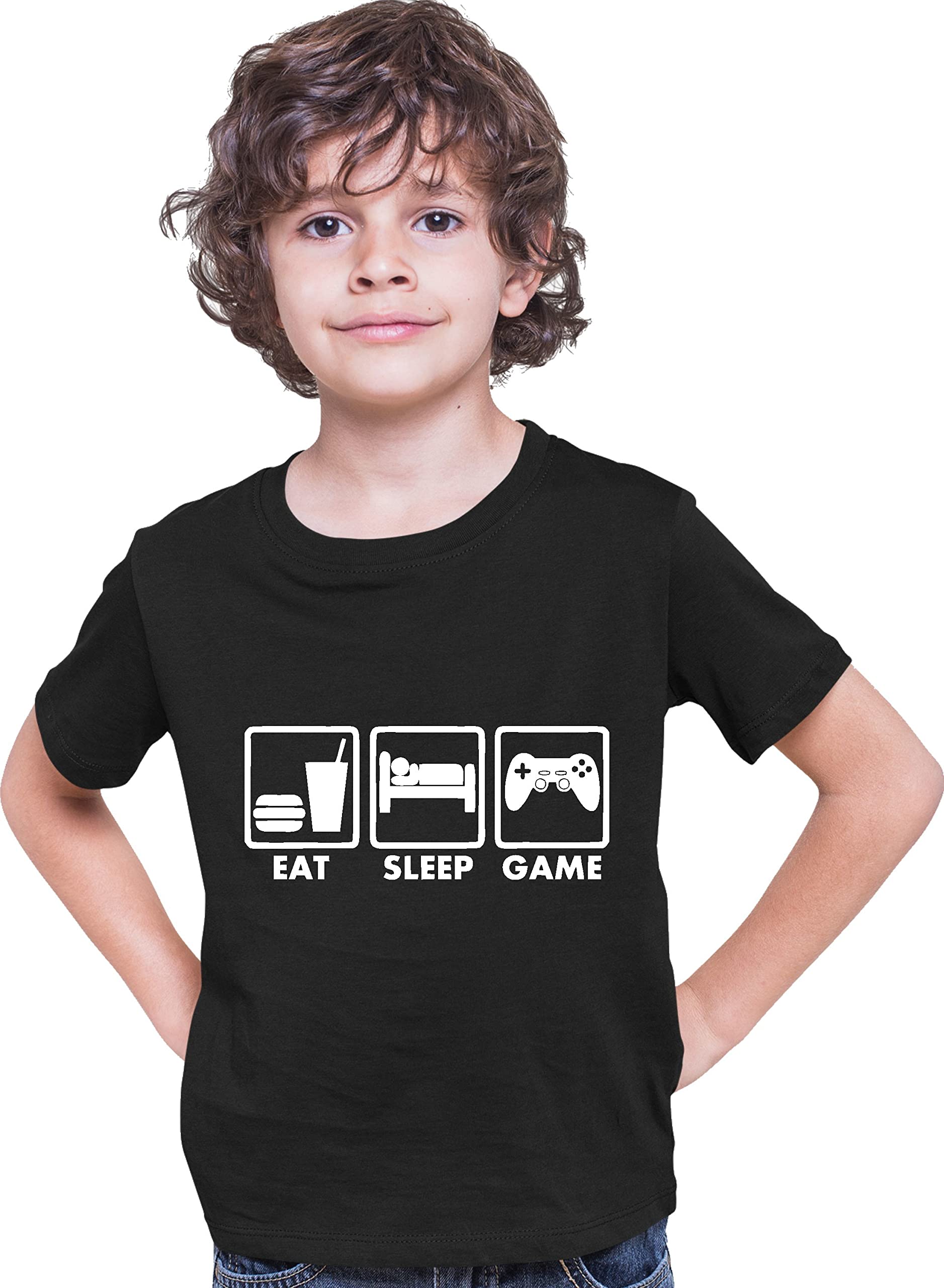 Funny Eat Sleep Game Repeat T-Shirt for Gamers - Cool Youth Gaming Tee for Casual Wear & Esports Events