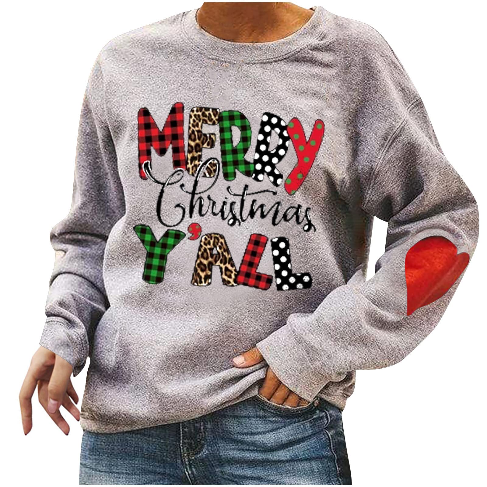 Women's Christmas Print Long Sleeve Hooded Sweatshirt - Cozy Pullover Hoodie for Holiday Parties & Casual Winter Wear