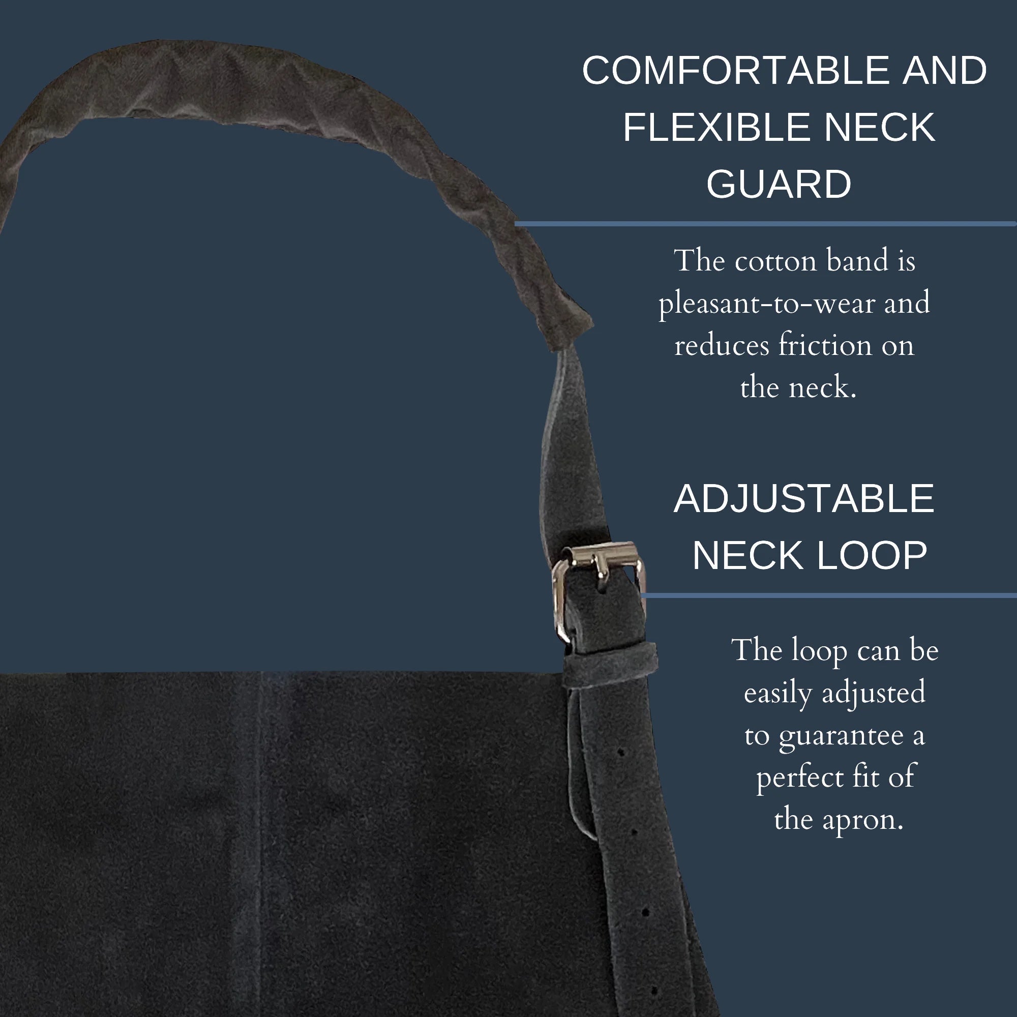 Premium Kuche Leather Grill & Woodworking Apron - Heavy Duty BBQ Cooking & Workshop Protection (Blue) - Ideal for Chefs, Butchers & DIY Craftsmen