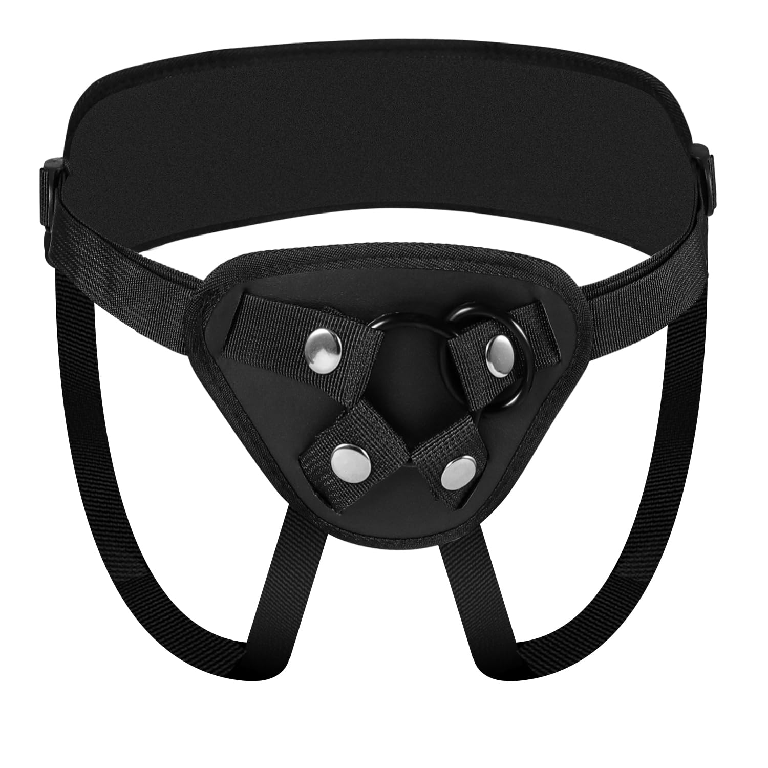 Adjustable Strap On Dildo Harness for Women - Black Wearable Panty Sex Toy for Lesbian Couples | Perfect for Role Play, BDSM & Intimate Couples Play