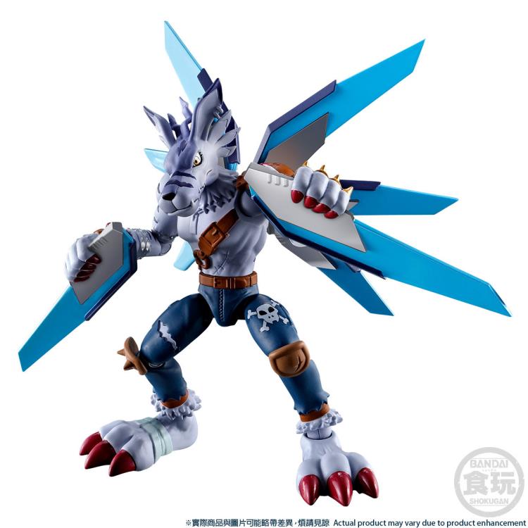 Bandai Digimon Adventure Metalgreymon & Weregarurumon SHODO Action Figures 2-Pack Set - Collectible Anime Model Toys for Display & Play