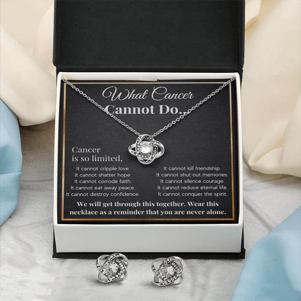 Cancer Survivor Gift Necklace for Women - Chemo Comfort Pendant with Card & Box - Inspirational Support Gift