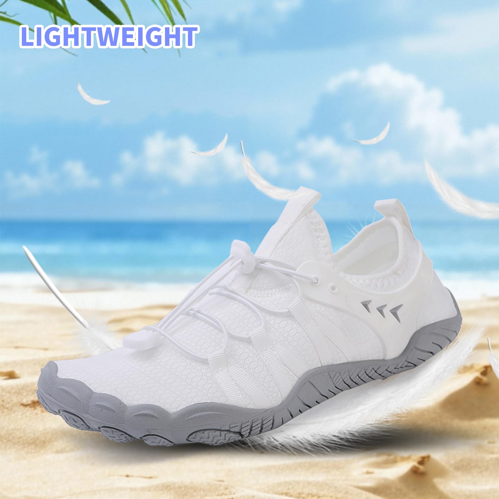 Women's & Men's Quick-Dry Water Shoes - Barefoot Swim Shoes for Beach, Pool, Surf, Yoga & Water Parks | Non-Slip Aqua Shoes for Swimming, Boating & Outdoor Activities