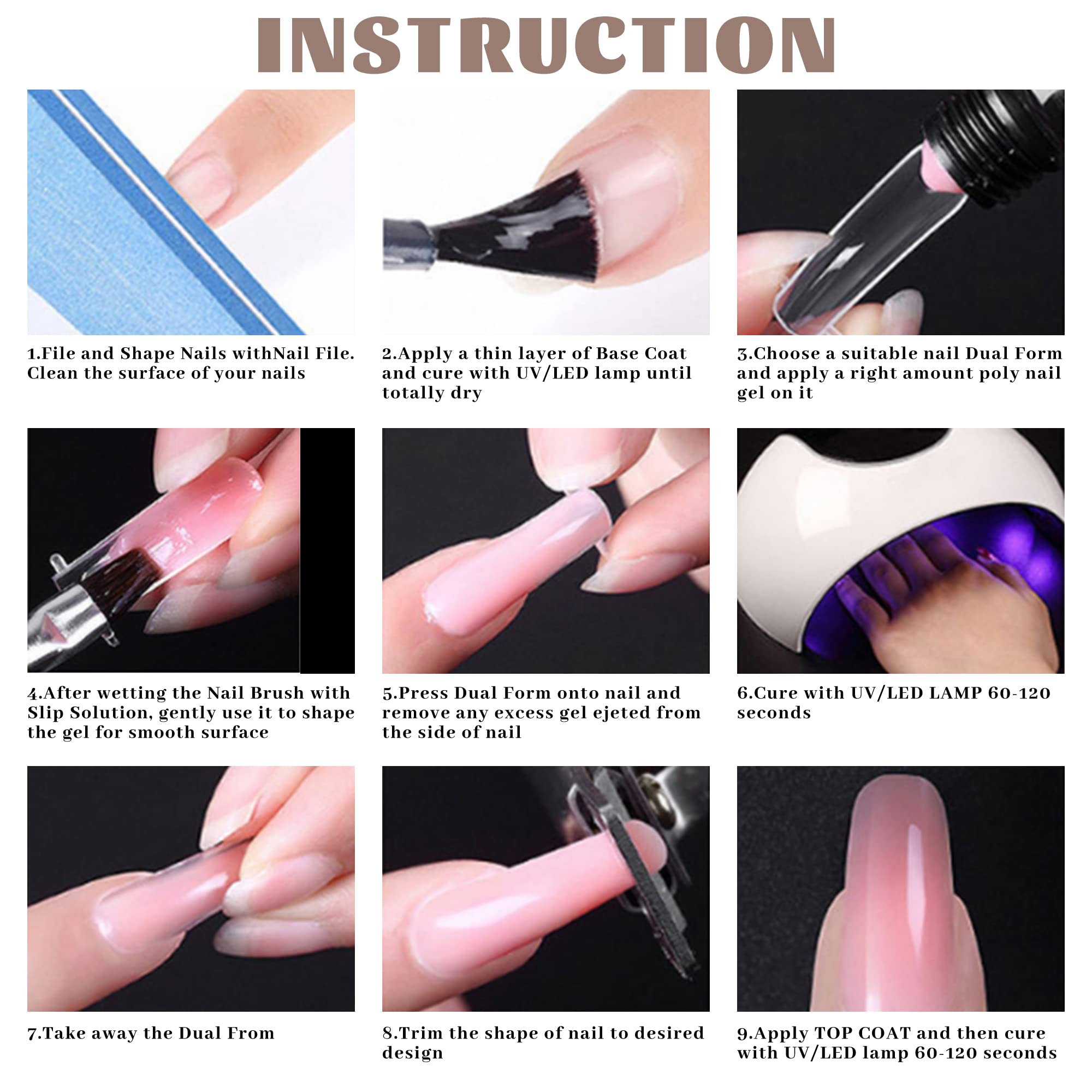 Wenida Reflective Holographic Glitter Nail Extension Gel Kit - 6 Colors Diamond Builder Gel for DIY Nail Art | Professional Nail Enhancement Set for Home Manicure, Salon Use & Special Occasions