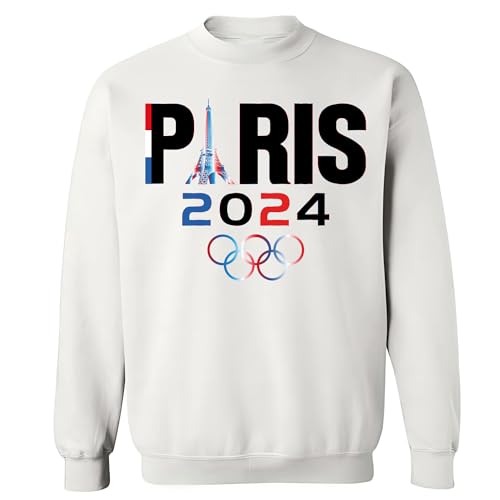 2024 Paris Olympics Team USA Sweatshirt - Unisex Comfortable Pullover for Summer Games Fans, Valentine's Day Gift & France Paris Lover Apparel - Perfect for Game Watching Parties & Travel Souvenirs