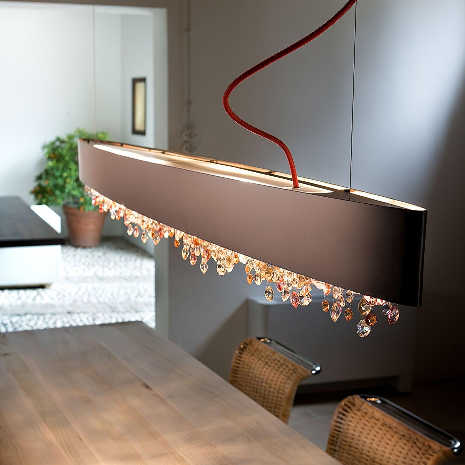 Modern Marilyn Crystal Pendant Light - Elegant Chandelier for Dining Room, Bedroom, Living Room & Kitchen Lighting Decor