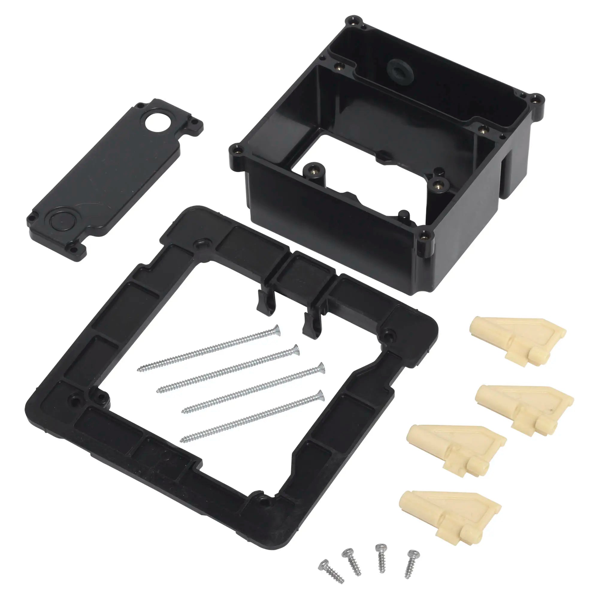 Electrical Box Assembly for Concealed Receptacle - Durable Metal Junction Box for Home & Commercial Wiring - Perfect for Indoor Electrical Installations and Renovations