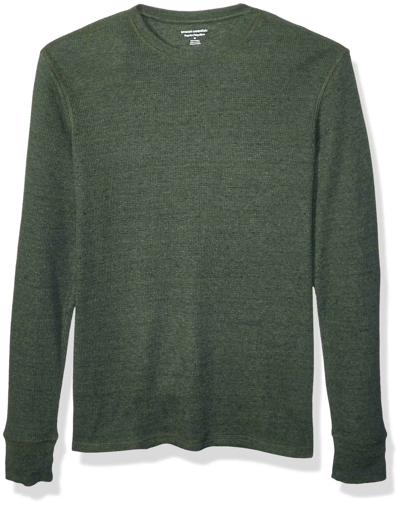 Amazon Essentials Men's Regular-Fit Long-Sleeve Waffle Shirt - Soft Cotton Thermal Henley for Casual Wear & Layering in Fall/Winter