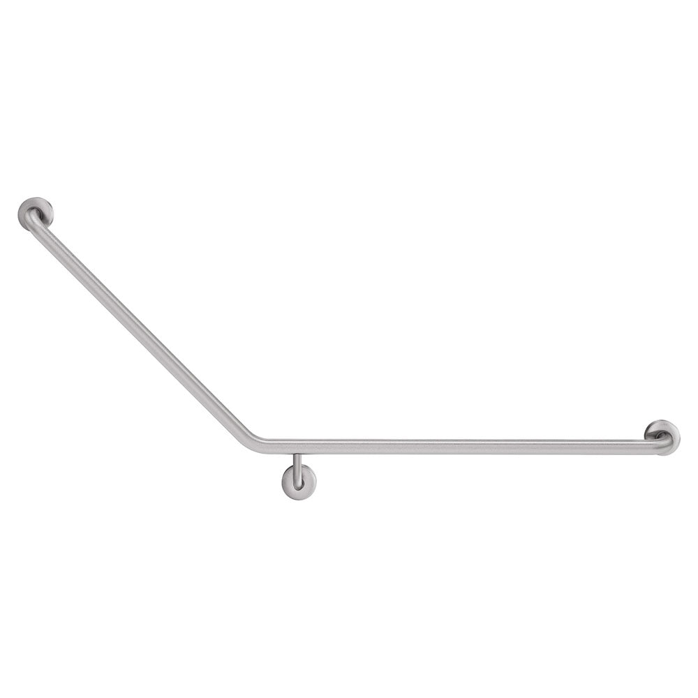 Fienza Care GRAB9070R 40° Ambulant Stainless Steel Grab Rail - 900x700mm Right Hand for Bathroom Safety & Accessibility - Ideal for Showers, Toilets & Elderly Support