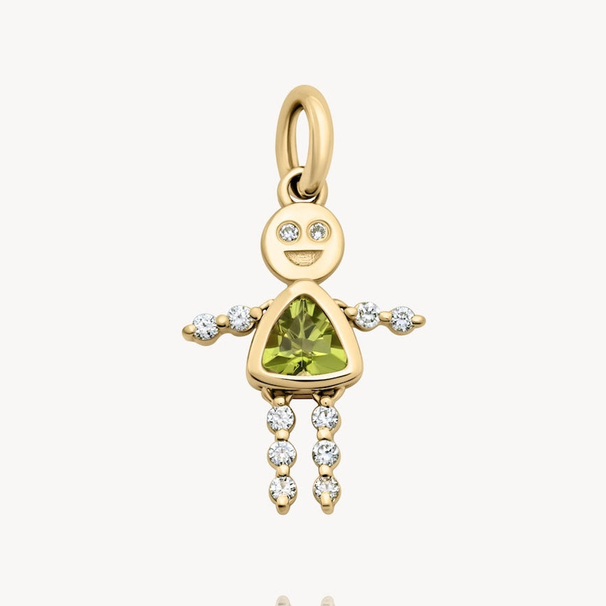 August Girl Lulu & Lox Charm Peridot Pendant Necklace - Elegant Birthstone Jewelry for Women, Perfect Gift for Birthday, Anniversary & Special Occasions