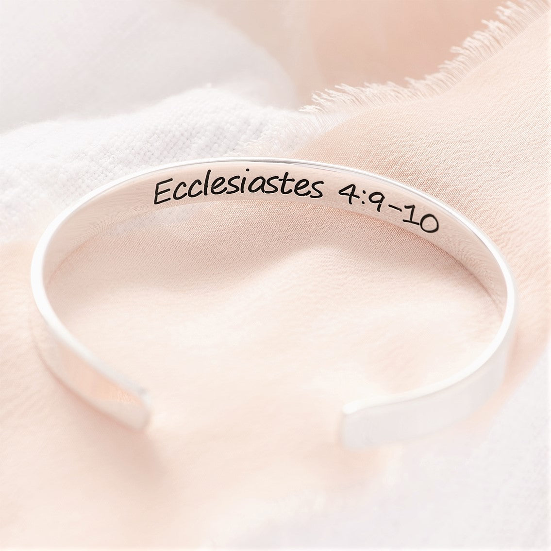 Stronger Together Sterling Silver Friendship Bracelet with Ecclesiastes 4:9-10 Bible Verse - Perfect Gift for Best Friends, Sisters & Couples - Wear for Special Occasions & Daily Inspiration