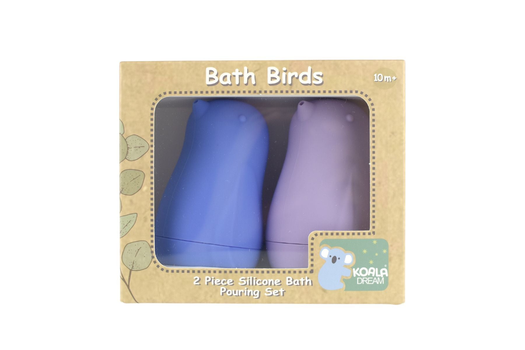 2 Pack Silicone Bath Birds Pouring Toys - Lilac & Indigo | Fun Water Play for Kids, Bathtime Sensory Toys, Baby Shower Gifts