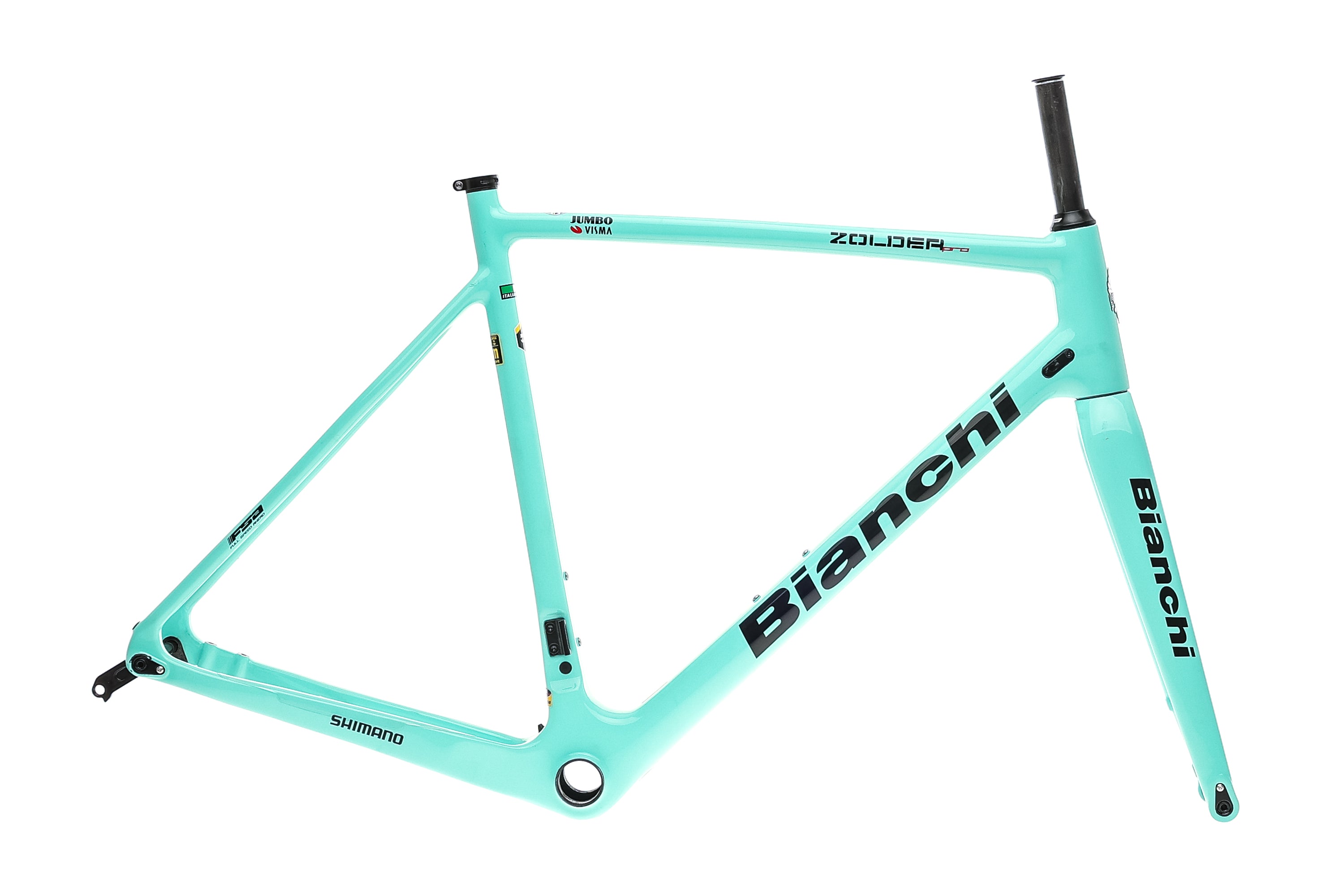 Bianchi Zolder Pro Jumbo Visma Edition 58cm Road Bike Frameset 2020 - Lightweight Carbon Frame for Competitive Cycling & Road Racing