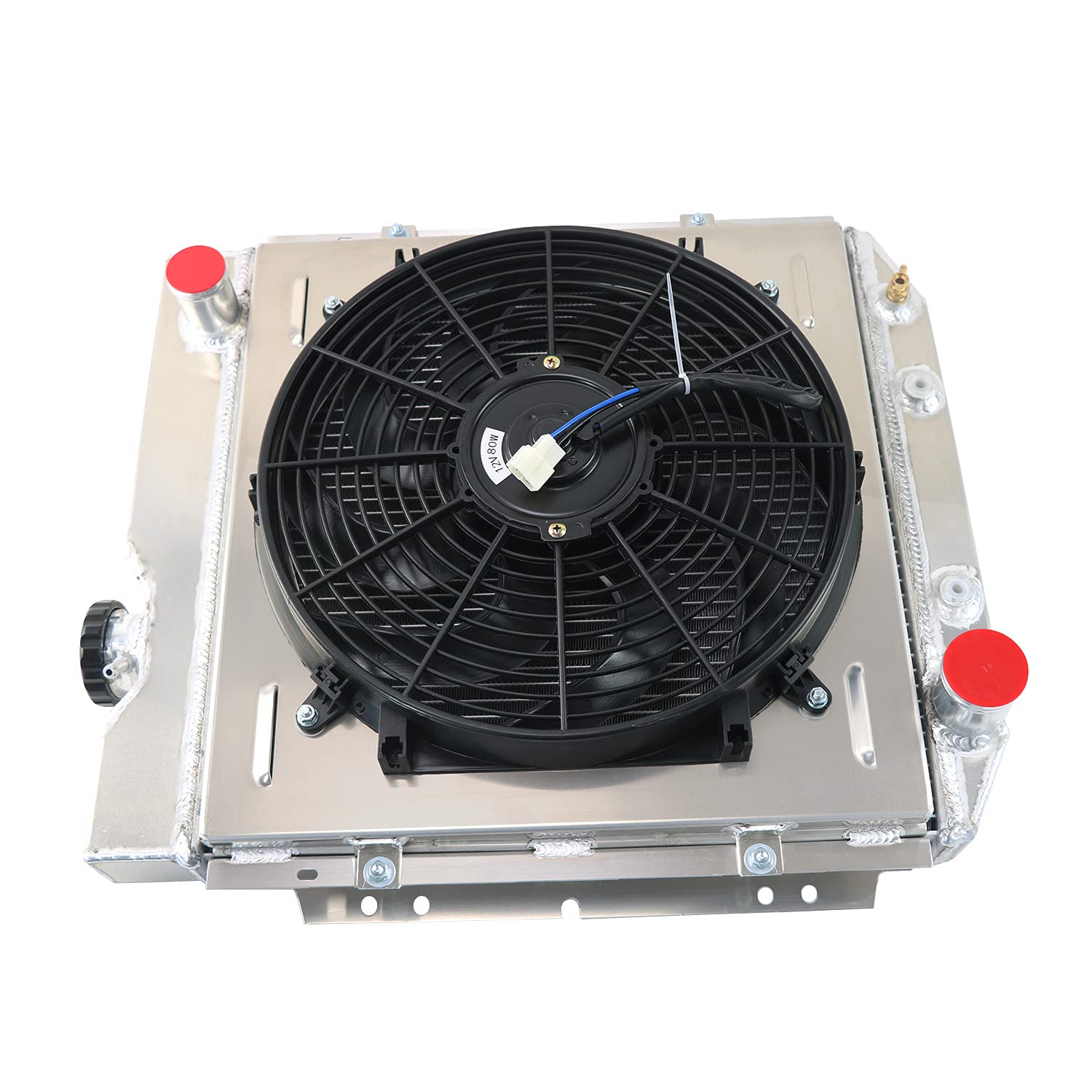 1960-1966 Ford Ranchero Mustang Falcon Model T Mercury Comet 2.8L L6 Aluminum Radiator with 4 Row Core, 14