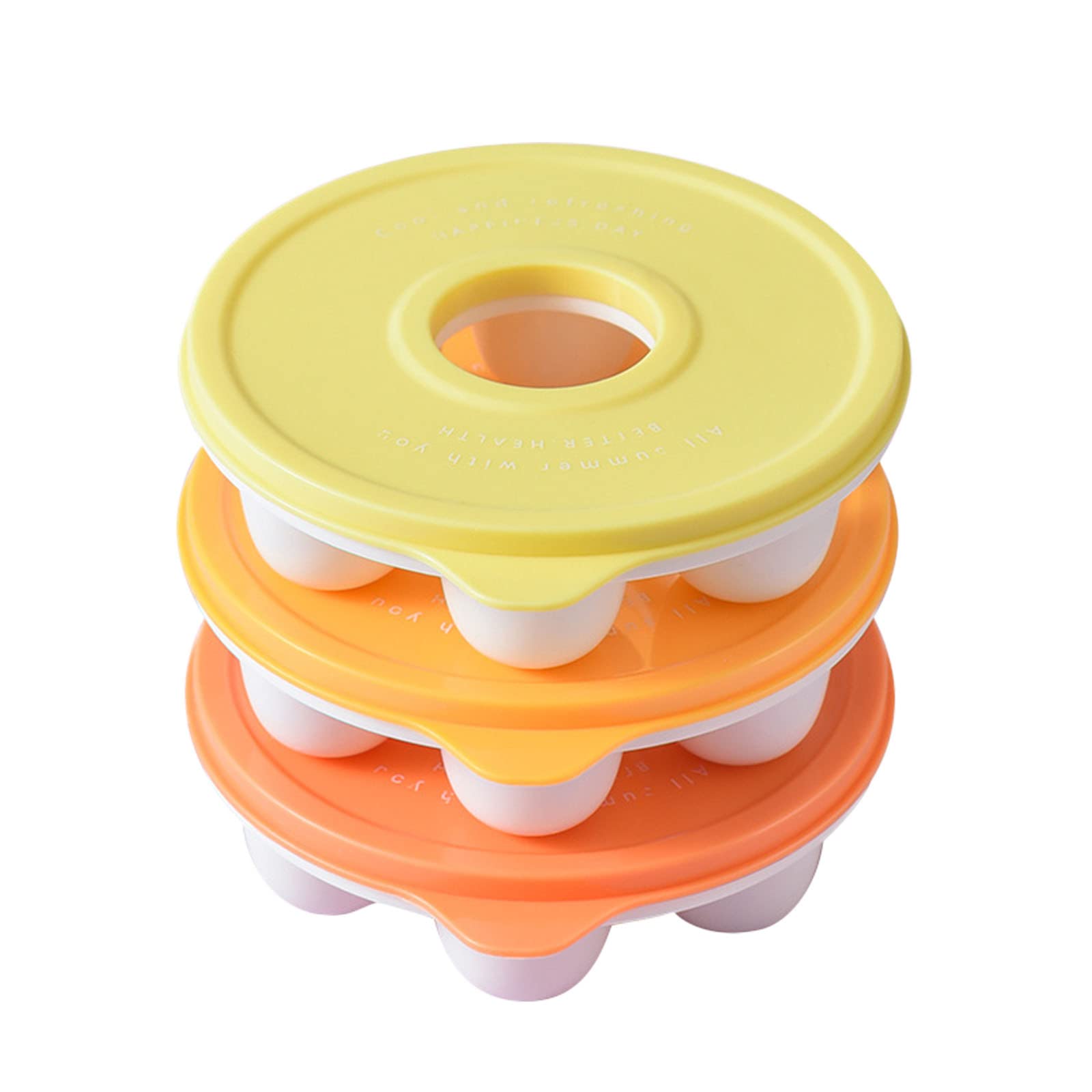 Premium Plastic Ice Cube Tray with Lid - Leak-Proof Freezer Box for Homemade Round Ice Cubes - Perfect for Cocktails, Iced Coffee, and Party Drinks