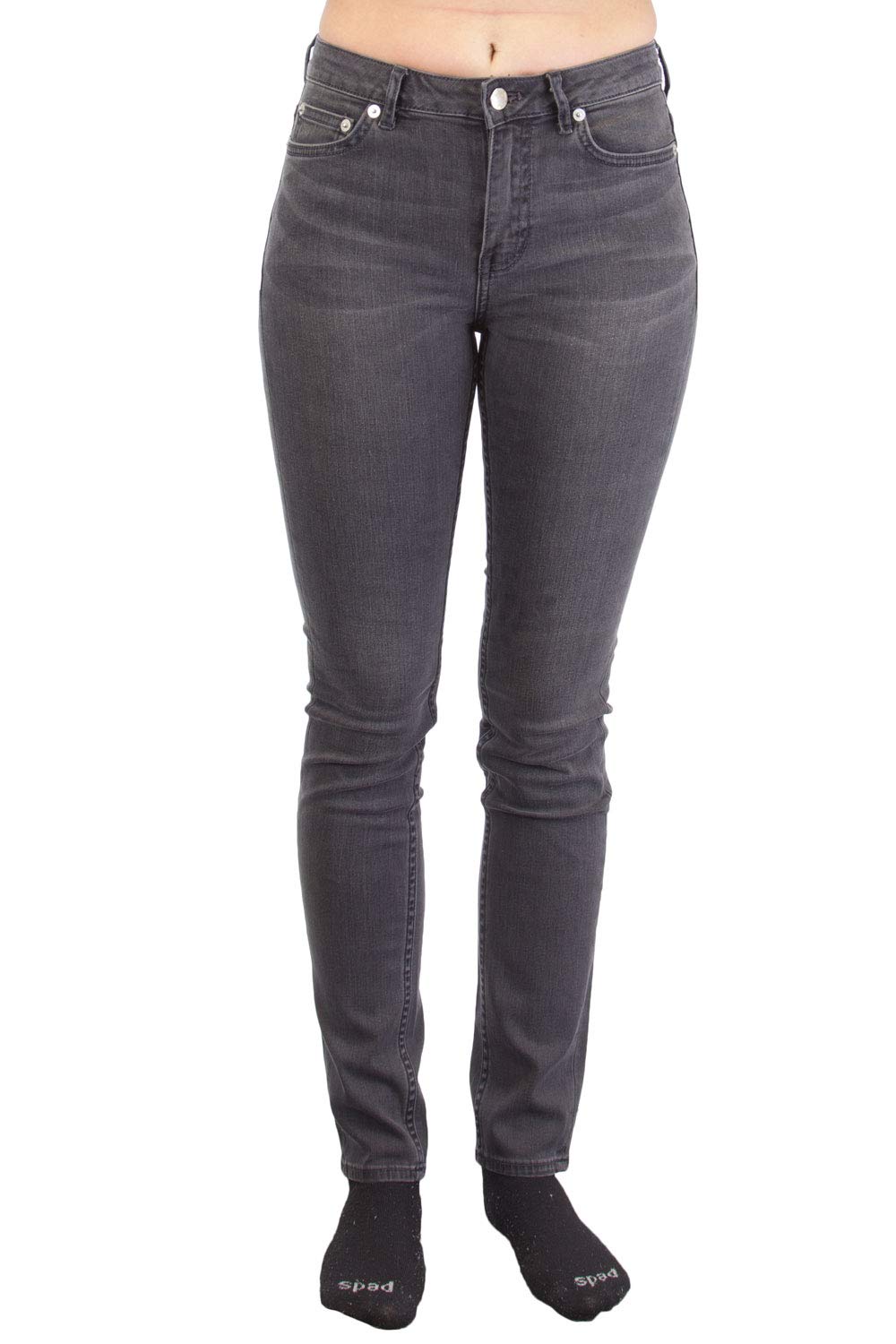 BLK DNM Women's Slim Fit High Waist Jeans - Fulton Black Denim Pants for Casual Wear & Night Out | Stretchy Comfort & Trendy Style