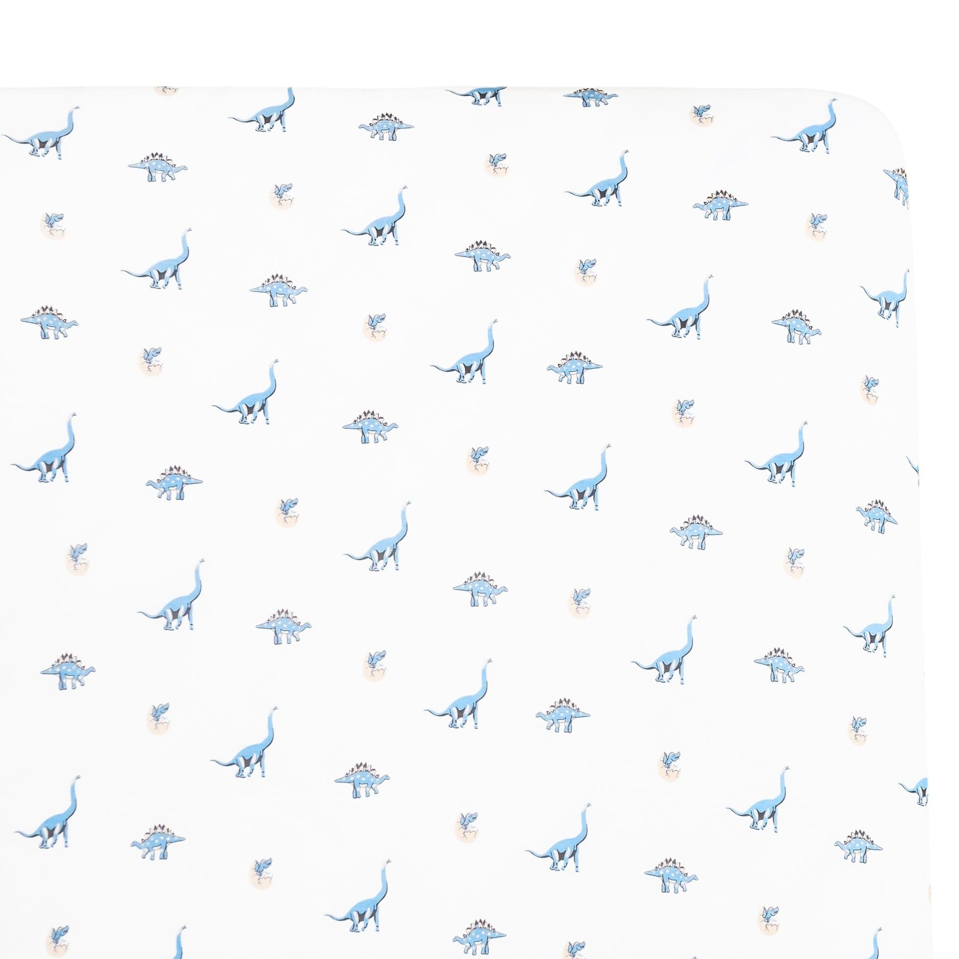 Soft Organic Cotton Mini Crib Sheet - Jurassic Dinosaur Theme Baby Bedding | Perfect for Nursery, Daycare & Travel Cribs